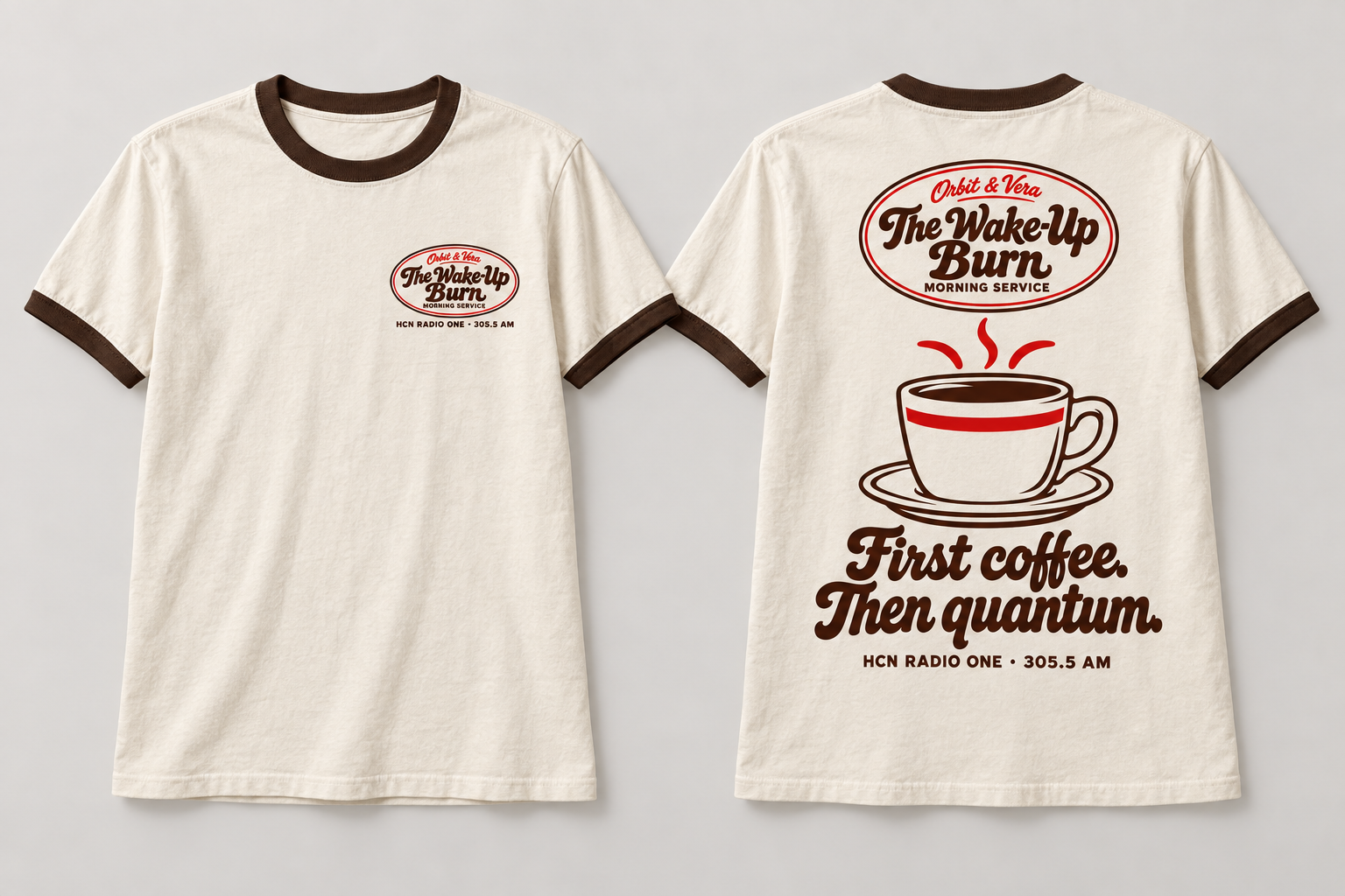 The Wake-Up Burn concept tee